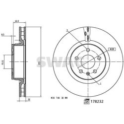Stabdžių diskas SWAG 33 10 7350