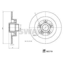 Stabdžių diskas SWAG 33 11 0036
