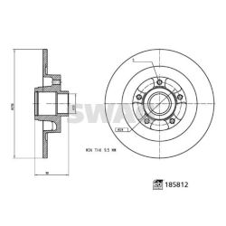 Stabdžių diskas SWAG 33 11 0091