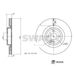 Stabdžių diskas SWAG 33 11 0162
