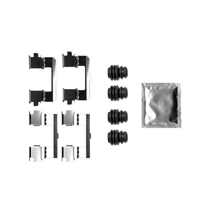 Priedų komplektas, diskinių stabdžių trinkelės HELLA 8DZ 355 206-451