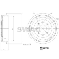 Stabdžių būgnas SWAG 33 10 3828