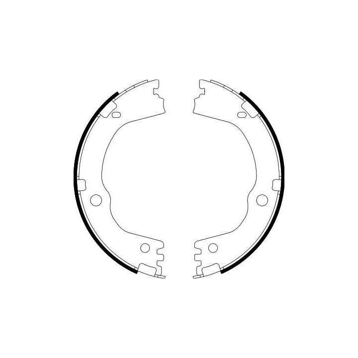 Stabdžių trinkelių komplektas, stovėjimo stabdis HELLA 8DA 355 051-211