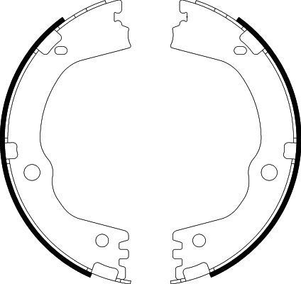 Stabdžių trinkelių komplektas, stovėjimo stabdis HELLA 8DA 355 051-211