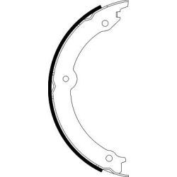 Stabdžių trinkelių komplektas, stovėjimo stabdis HELLA 8DA 355 051-391