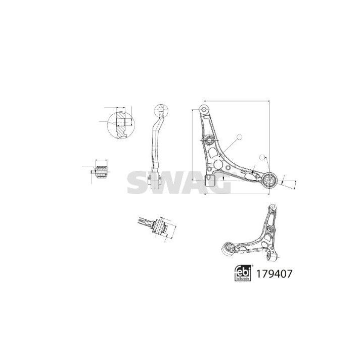 Vikšro valdymo svirtis SWAG 33 10 4909