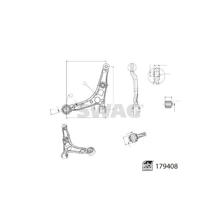 Vikšro valdymo svirtis SWAG 33 10 4910