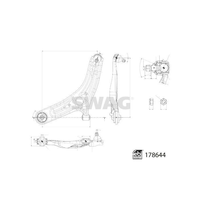 Vikšro valdymo svirtis SWAG 33 10 6999