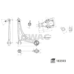 Vikšro valdymo svirtis SWAG 33 10 9060