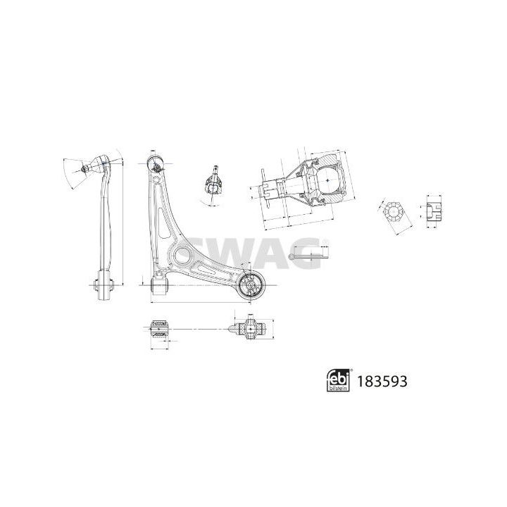 Vikšro valdymo svirtis SWAG 33 10 9060
