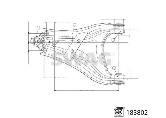 Vikšro valdymo svirtis SWAG 33 10 9218