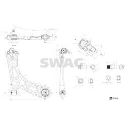 Vikšro valdymo svirtis SWAG 33 11 0000