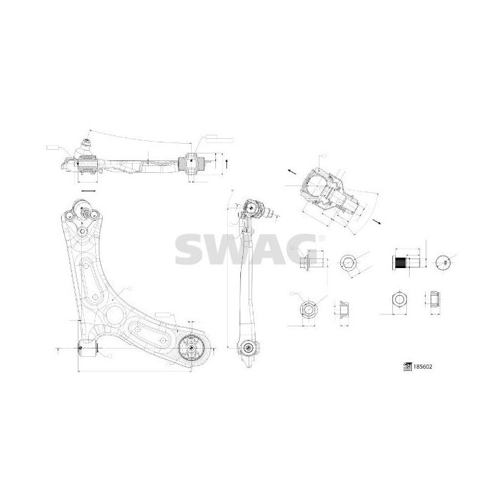 Vikšro valdymo svirtis SWAG 33 11 0000