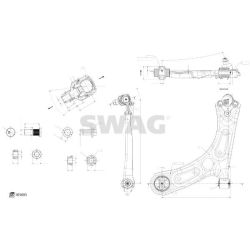 Vikšro valdymo svirtis SWAG 33 11 0001