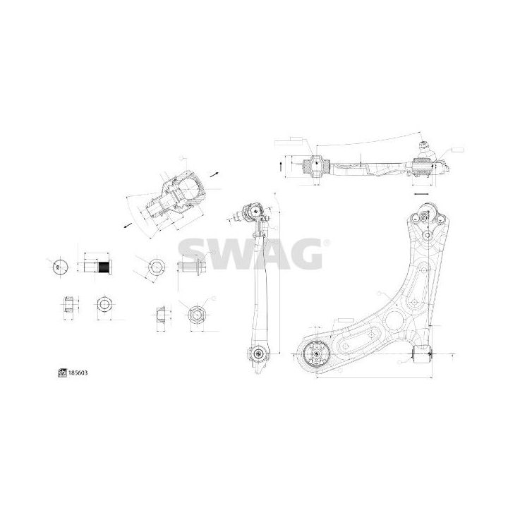 Vikšro valdymo svirtis SWAG 33 11 0001