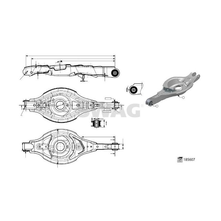 Vikšro valdymo svirtis SWAG 33 11 0003