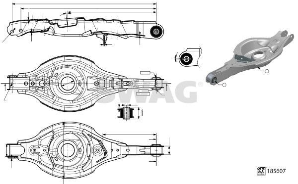 Vikšro valdymo svirtis SWAG 33 11 0003