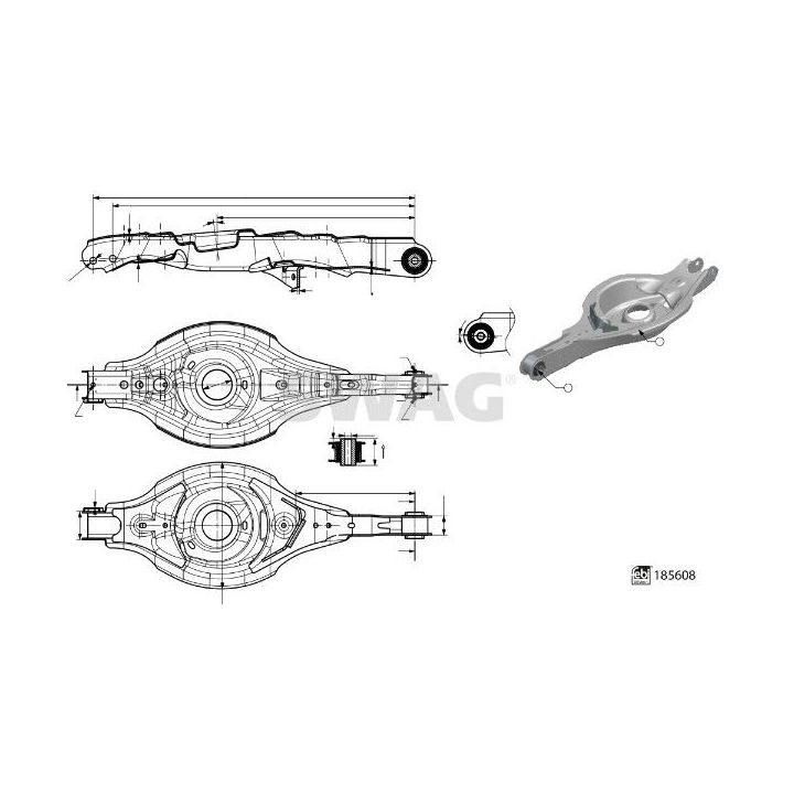 Vikšro valdymo svirtis SWAG 33 11 0004