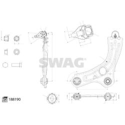 Vikšro valdymo svirtis SWAG 33 11 0581