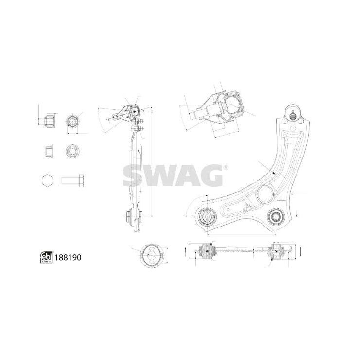 Vikšro valdymo svirtis SWAG 33 11 0581