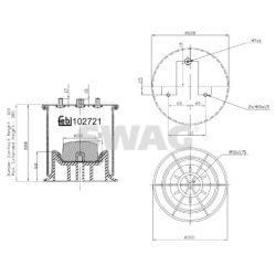 Dėklas, pneumatinė pakaba SWAG 37 10 2721