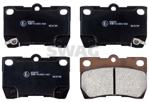 Stabdžių trinkelių rinkinys, diskinis stabdys SWAG 33 10 7504