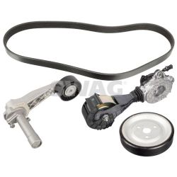 V formos rumbuotas diržas, komplektas SWAG 11 10 7428