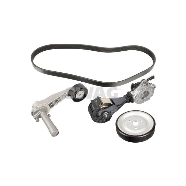 V formos rumbuotas diržas, komplektas SWAG 11 10 7428