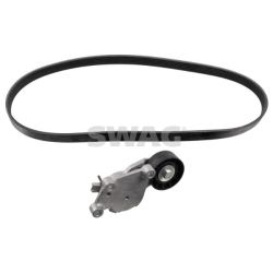 V formos rumbuotas diržas, komplektas SWAG 33 10 3287