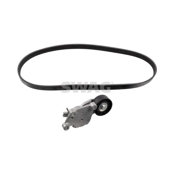 V formos rumbuotas diržas, komplektas SWAG 33 10 3287