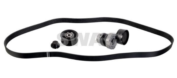 V formos rumbuotas diržas, komplektas SWAG 33 10 8902