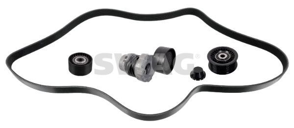 V formos rumbuotas diržas, komplektas SWAG 33 10 9026