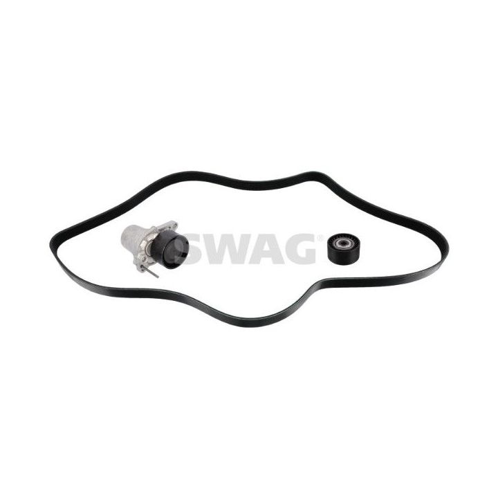 V formos rumbuotas diržas, komplektas SWAG 33 10 9028
