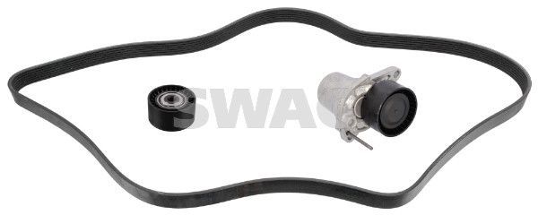V formos rumbuotas diržas, komplektas SWAG 33 10 9036