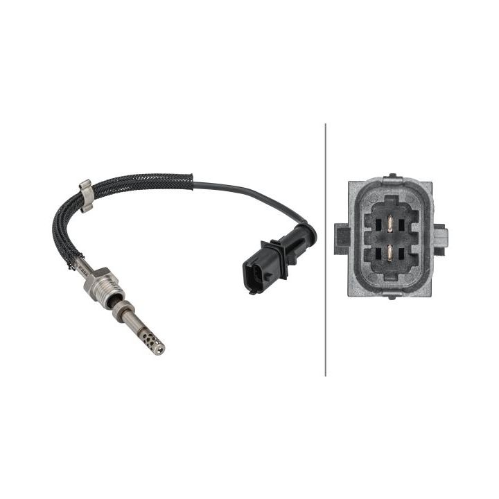 Jutiklis, išmetamųjų dujų temperatūra HELLA 6PT 358 181-461