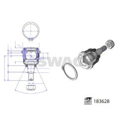 Šarnyras / girgždukas SWAG 33 10 9682