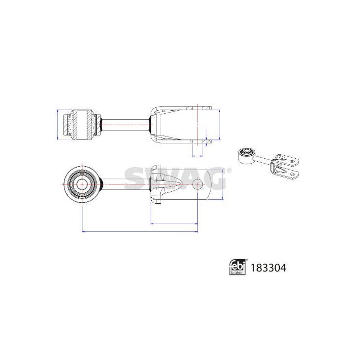 šarnyro stabilizatorius SWAG 33 10 8904