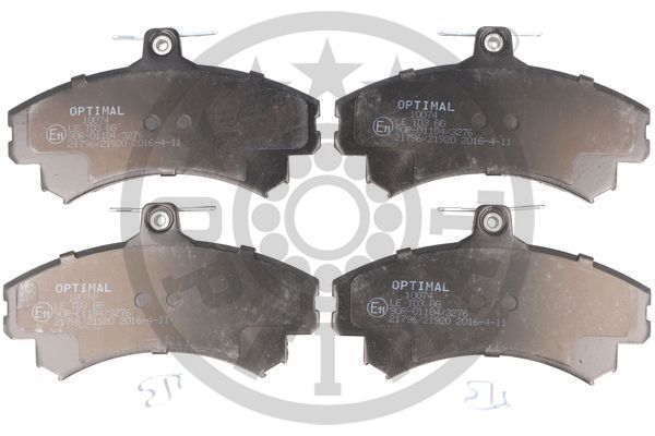Stabdžių trinkelių rinkinys, diskinis stabdys OPTIMAL 10074