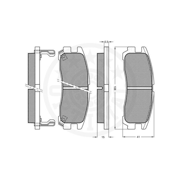 Stabdžių trinkelių rinkinys, diskinis stabdys OPTIMAL 10191