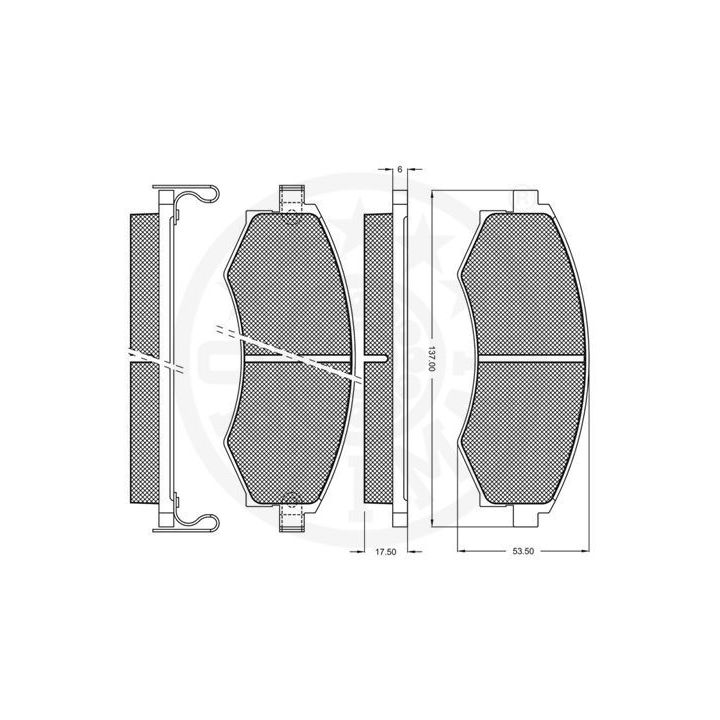 Stabdžių trinkelių rinkinys, diskinis stabdys OPTIMAL 10237