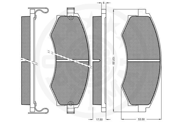 Stabdžių trinkelių rinkinys, diskinis stabdys OPTIMAL 10237