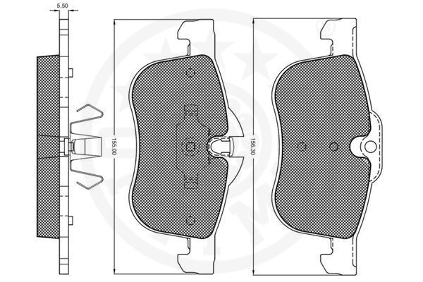 Stabdžių trinkelių rinkinys, diskinis stabdys OPTIMAL 10361