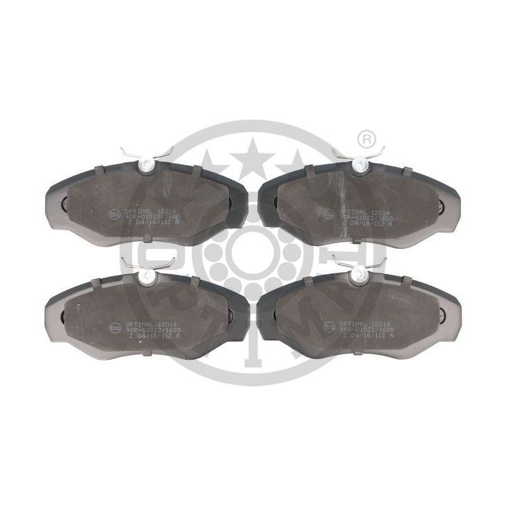 Stabdžių trinkelių rinkinys, diskinis stabdys OPTIMAL 12014