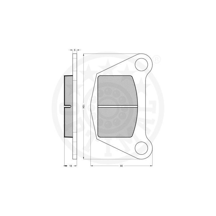 Stabdžių trinkelių rinkinys, diskinis stabdys OPTIMAL 12017