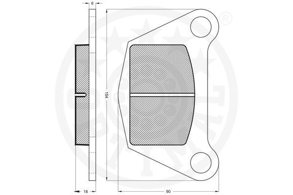 Stabdžių trinkelių rinkinys, diskinis stabdys OPTIMAL 12017