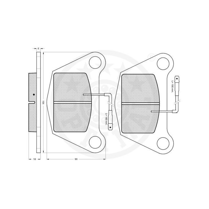 Stabdžių trinkelių rinkinys, diskinis stabdys OPTIMAL 12025