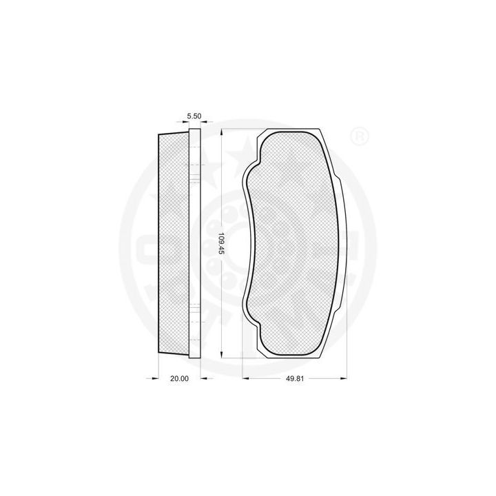 Stabdžių trinkelių rinkinys, diskinis stabdys OPTIMAL 12029