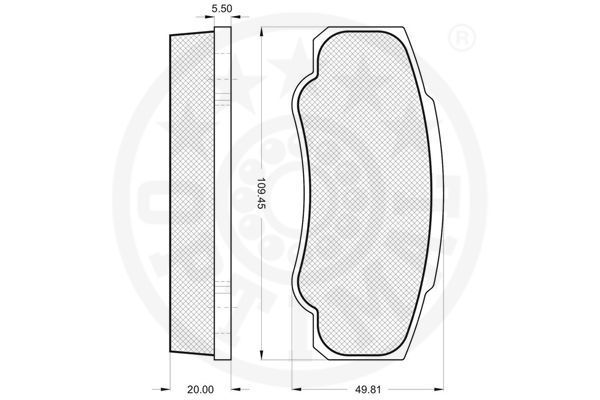 Stabdžių trinkelių rinkinys, diskinis stabdys OPTIMAL 12029