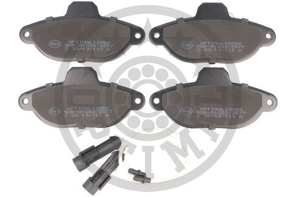 Stabdžių trinkelių rinkinys, diskinis stabdys OPTIMAL 12058