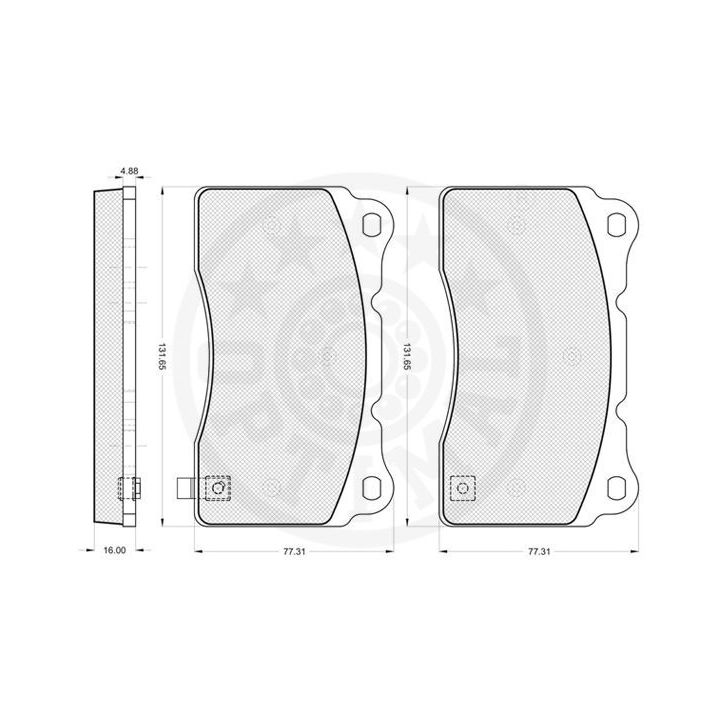 Stabdžių trinkelių rinkinys, diskinis stabdys OPTIMAL 12169